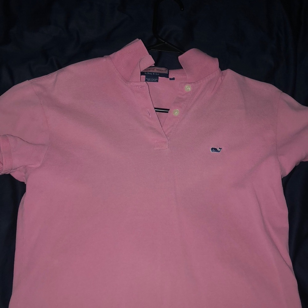 Pink vineyards vines collared shirt